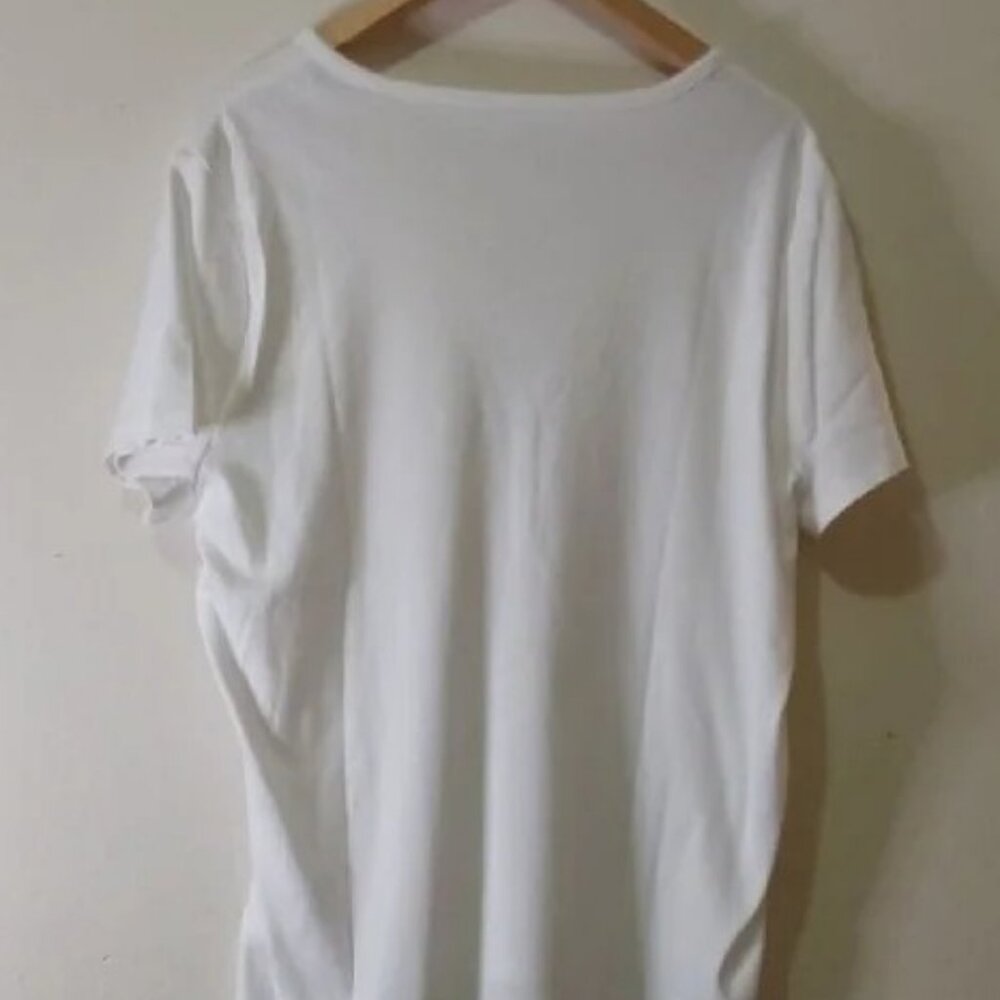 GAP White V-Neck Short Sleeve Tee - Picture 5 of 6